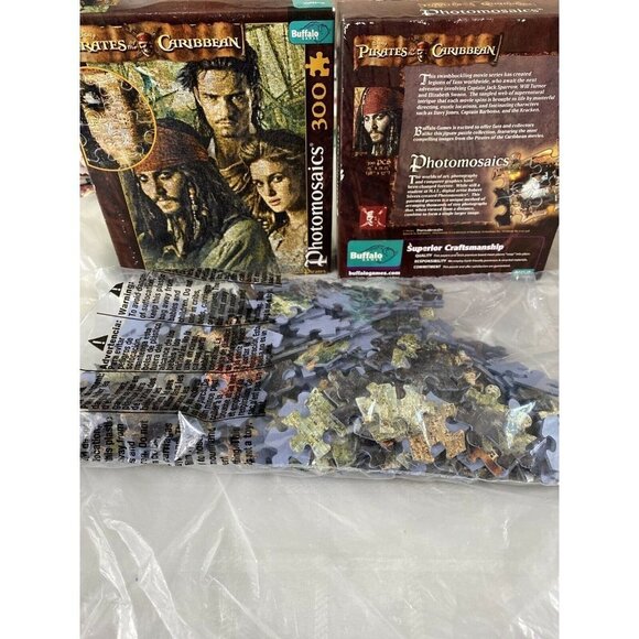 Pirates of the Caribbean Photomosaic Jigsaw Puzzle 300 Pcs 15 x 21 Open‎ Box - Picture 2 of 9
